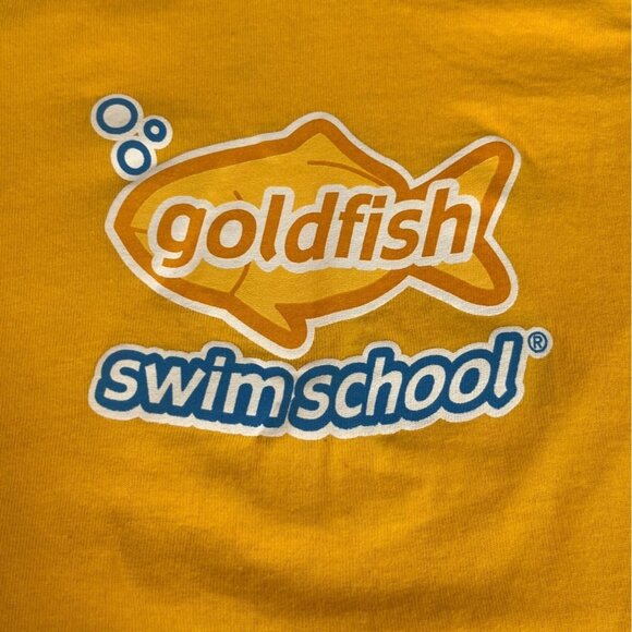 Goldfish Swim School Kids TShirt Yellow Rabbit Skins Size 2 - Picture 3 of 5